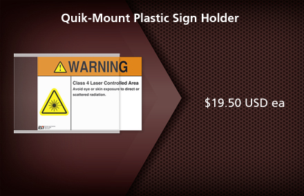 Quik-Mount Plastic Sign Holder